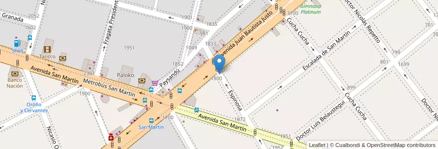 Mapa de ubicacion de 285 - Espinosa en Argentina, Ciudad Autónoma De Buenos Aires, Buenos Aires.