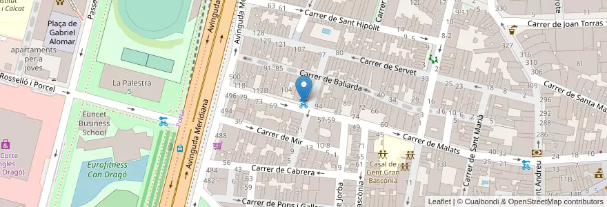 Mapa de ubicacion de 285 - Malats 98 en スペイン, カタルーニャ州, Barcelona, バルサルネス, Barcelona.