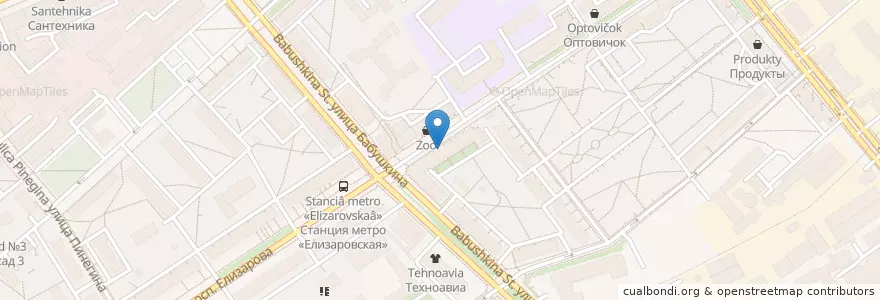 Mapa de ubicacion de Первая помощь en Russia, Northwestern Federal District, Leningrad Oblast, Saint Petersburg, Nevsky District, Округ Невская Застава.