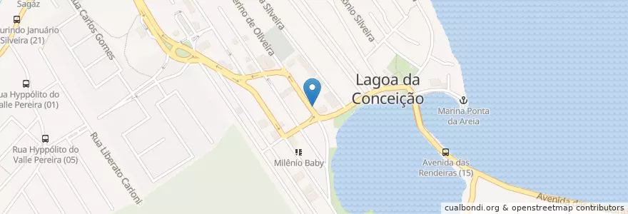 Mapa de ubicacion de Rocambole Café en Brésil, Région Sud, Santa Catarina, Microrregião De Florianópolis, Região Geográfica Intermediária De Florianópolis, Florianópolis.