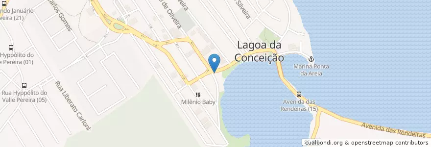 Mapa de ubicacion de Querubim en ブラジル, 南部地域, サンタ カタリーナ, Microrregião De Florianópolis, Região Geográfica Intermediária De Florianópolis, フロリアノーポリス.