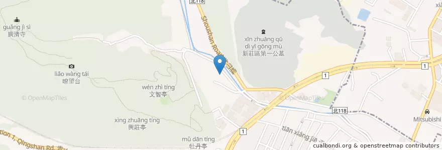 Mapa de ubicacion de 擎天府 en Taiwan, New Taipei, Xinzhuang District.
