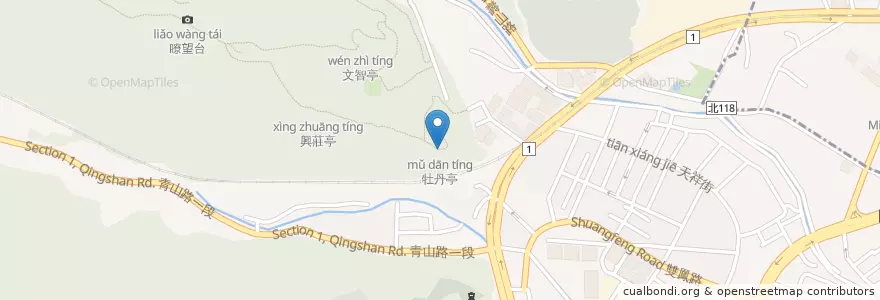 Mapa de ubicacion de 牡丹亭 en Тайвань, Новый Тайбэй, 新莊區.