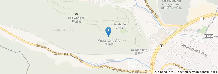 Mapa de ubicacion de 興莊亭 en Тайвань, Новый Тайбэй, 新莊區.