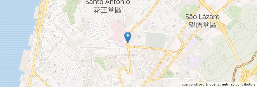 Mapa de ubicacion de McDonald's en 중국, 마카오, 광둥성, 珠海市, 마카오 시, 香洲区, 花王堂區 Santo António.