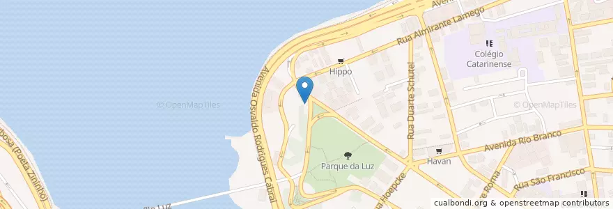 Mapa de ubicacion de Turma da Pizza en Бразилия, Южный Регион, Санта-Катарина, Microrregião De Florianópolis, Região Geográfica Intermediária De Florianópolis, Флорианополис.