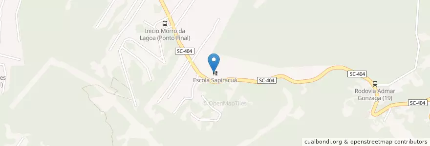 Mapa de ubicacion de Escola Sarapiquá en Brasile, Regione Sud, Santa Catarina, Microrregião De Florianópolis, Região Geográfica Intermediária De Florianópolis, Florianópolis.