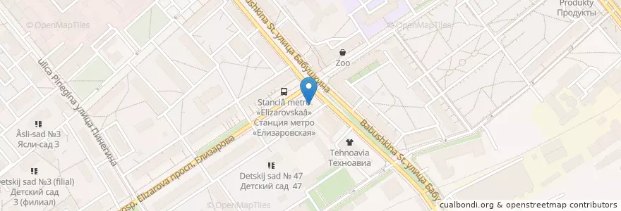 Mapa de ubicacion de Рюмочная en Russia, Northwestern Federal District, Leningrad Oblast, Saint Petersburg, Nevsky District, Округ Невская Застава.