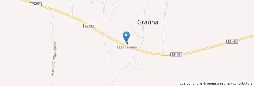 Mapa de ubicacion de EEEF Graúna en Brasile, Regione Sudest, Espírito Santo, Região Geográfica Intermediária De Cachoeiro De Itapemirim, Microrregião Itapemirim, Itapemirim.