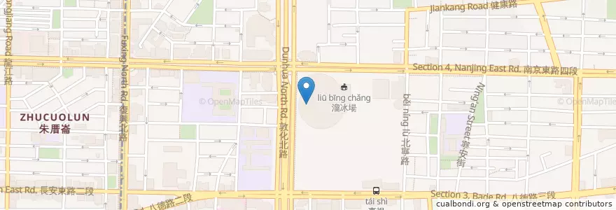 Mapa de ubicacion de 摩斯漢堡 en تايوان, تايبيه الجديدة, تايبيه, 松山區.