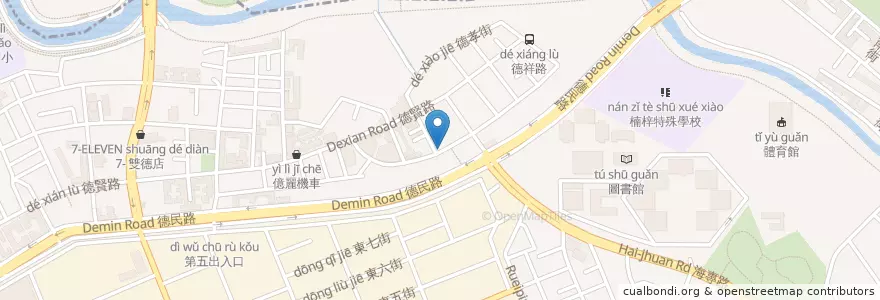 Mapa de ubicacion de 吉昱排骨飯 en Tayvan, Kaohsiung, 楠梓區.