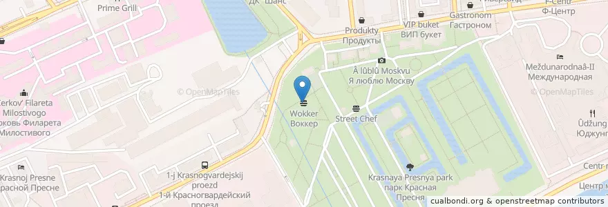 Mapa de ubicacion de Воккер en Russia, Distretto Federale Centrale, Москва, Центральный Административный Округ, Пресненский Район.