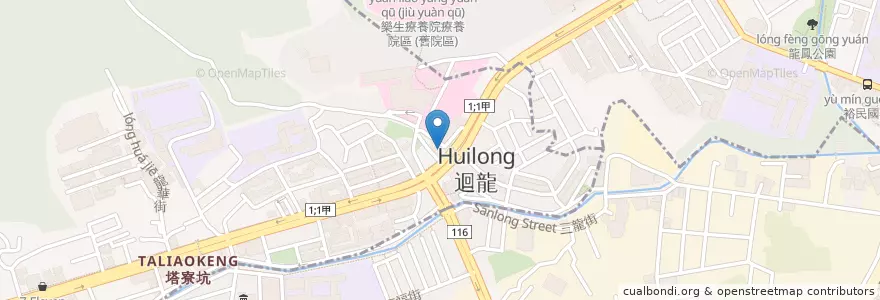 Mapa de ubicacion de 桃園市立圖書館迴龍分館 en 臺灣, 桃園市, 龜山區.