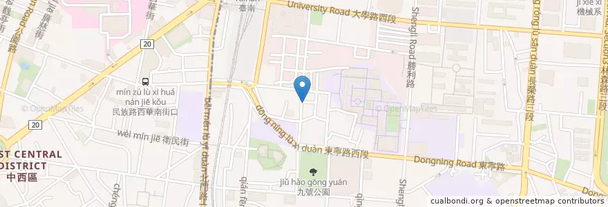 Mapa de ubicacion de Dream Fly en Tayvan, 臺南市, 東區.