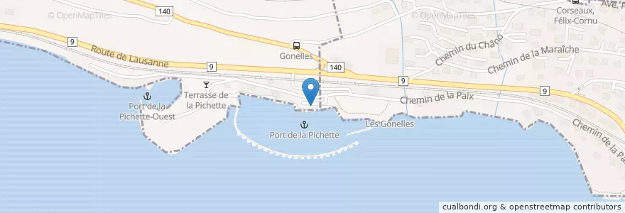 Mapa de ubicacion de Garde du port en 스위스, Vaud.
