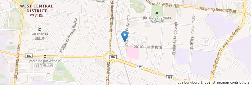 Mapa de ubicacion de 慈惠藥局 en 臺灣, 臺南市, 東區.