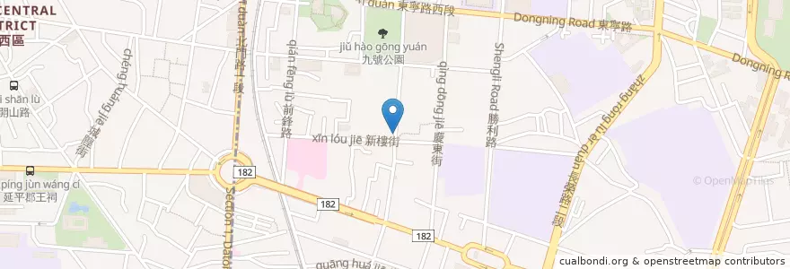 Mapa de ubicacion de 新格牙醫診所 en Tayvan, 臺南市, 東區.