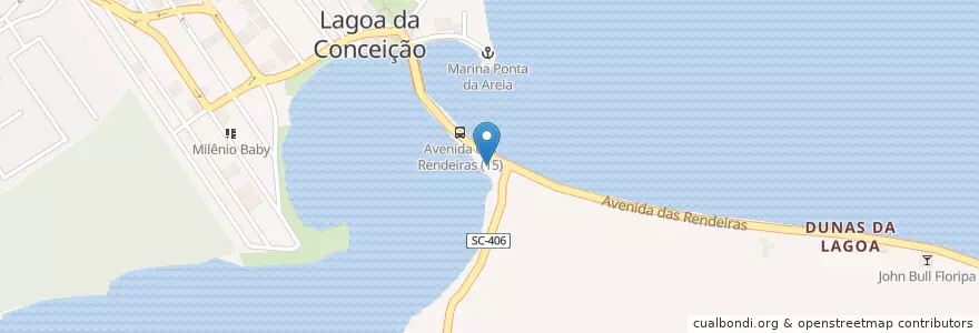 Mapa de ubicacion de Marquês da Lagoa en Brazilië, Regio Zuid, Santa Catarina, Microrregião De Florianópolis, Região Geográfica Intermediária De Florianópolis, Florianópolis.