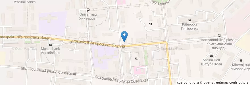 Mapa de ubicacion de Кафетерий en ロシア, 中央連邦管区, モスクワ州, Городской Округ Шатура.