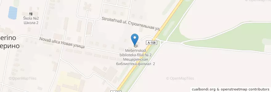 Mapa de ubicacion de Мещеринская библиотека-филиал № 2 en Rusland, Centraal Federaal District, Oblast Moskou, Городской Округ Ступино.