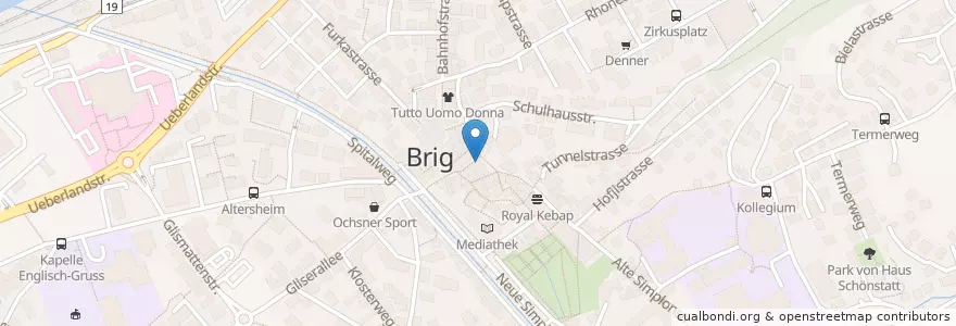 Mapa de ubicacion de Bistro Viva en Svizzera, Vallese, Brig, Brig-Glis.