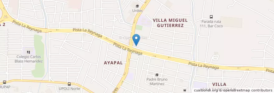Mapa de ubicacion de Manny's Pizza en 尼加拉瓜, Departamento De Managua, Managua (Municipio).