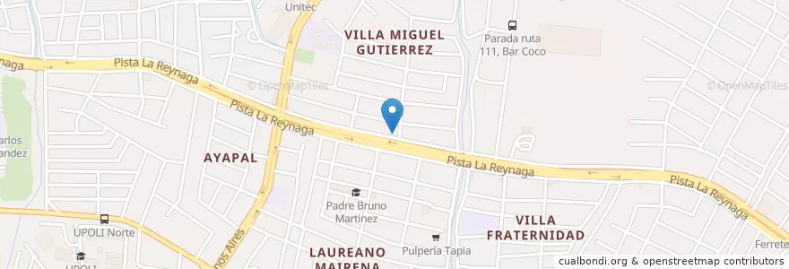Mapa de ubicacion de Billar Pio Pio en Nicarágua, Departamento De Managua, Managua (Municipio).