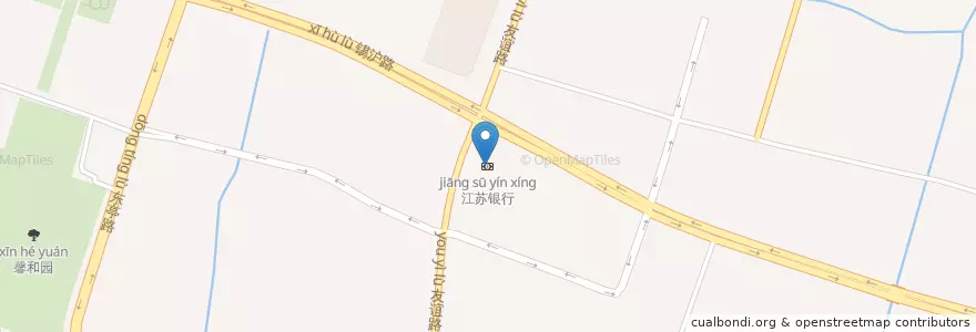 Mapa de ubicacion de 江苏银行 en 中国, 无锡市, 锡山区 (Xishan).