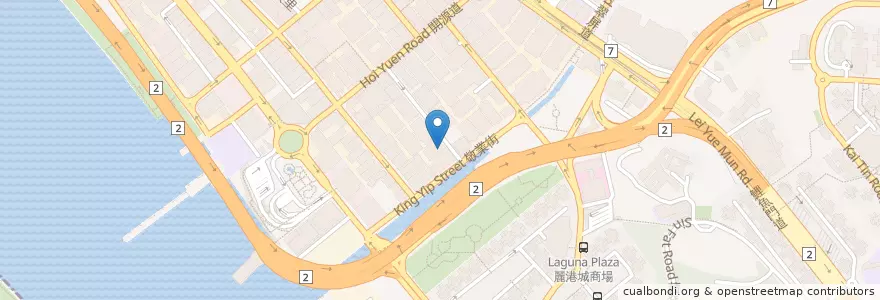 Mapa de ubicacion de Osage en China, Cantão, Hong Kong, Kowloon, Novos Territórios, 觀塘區 Kwun Tong District.