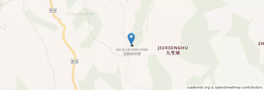 Mapa de ubicacion de 五路財神廟 en Taiwan, 臺灣省, 新竹縣, 新埔鎮.