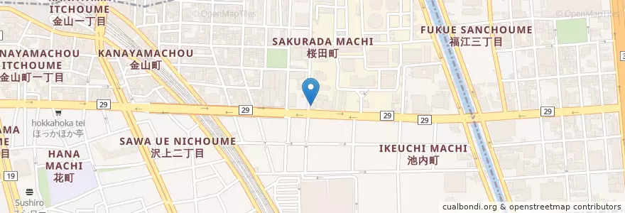 Mapa de ubicacion de COSMO en Japan, Aichi Prefecture, Nagoya, Atsuta Ward.
