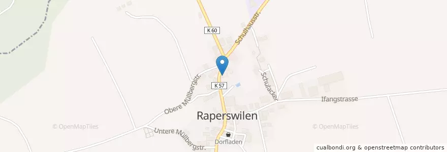 Mapa de ubicacion de Central en Schweiz/Suisse/Svizzera/Svizra, Thurgau, Bezirk Kreuzlingen, Raperswilen.