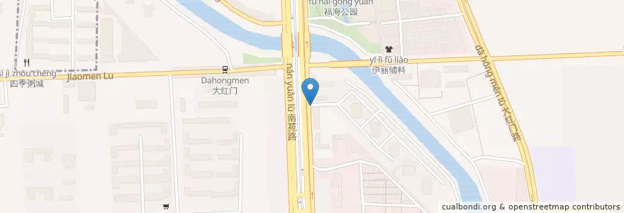 Mapa de ubicacion de 杭州小笼包 en 中国, 北京市, 河北省, 丰台区.