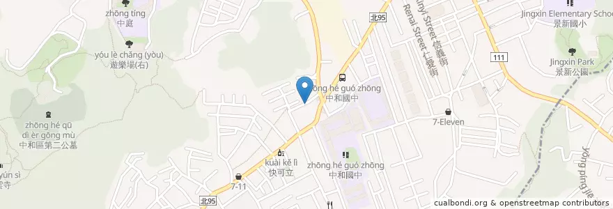 Mapa de ubicacion de 中和興南郵局 en Taiwan, 新北市, 中和區.