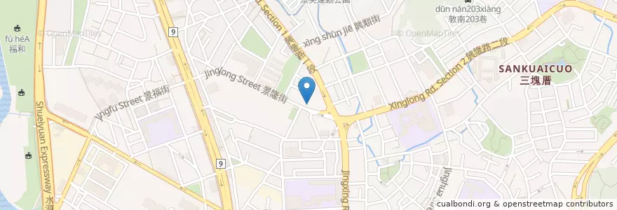Mapa de ubicacion de 聖德宮 en تايوان, تايبيه الجديدة, تايبيه, 文山區.