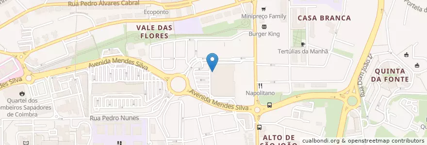 Mapa de ubicacion de CitySelf en Portogallo, Centro, Baixo Mondego, Coimbra, Coimbra, Santo António Dos Olivais.