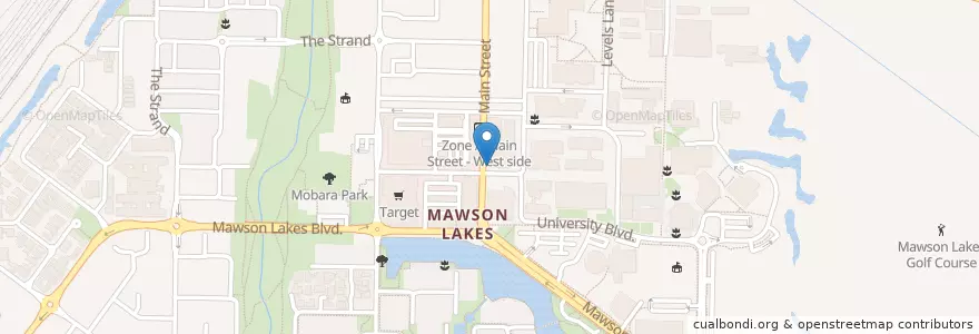 Mapa de ubicacion de Mawson Lakes Hotel en 오스트레일리아, South Australia, Adelaide, City Of Salisbury.