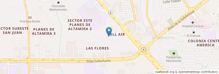 Mapa de ubicacion de Embajada de Holanda en ニカラグア, マナグア県, Managua (Municipio).