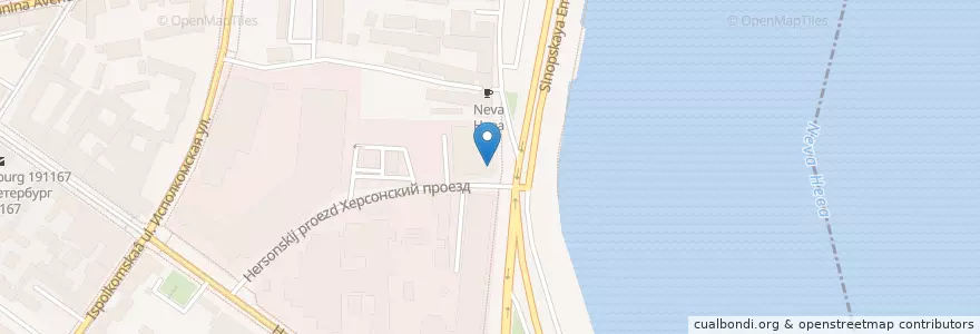 Mapa de ubicacion de Le Boat en Russia, Northwestern Federal District, Leningrad Oblast, Saint Petersburg, Центральный Район, Округ Смольнинское.