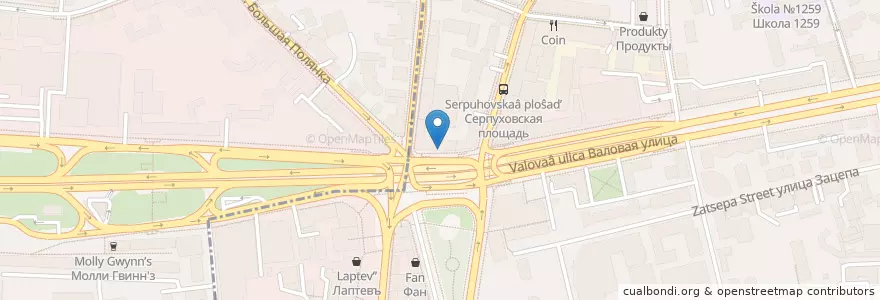 Mapa de ubicacion de SПБ en ロシア, 中央連邦管区, モスクワ, Центральный Административный Округ, Район Замоскворечье.