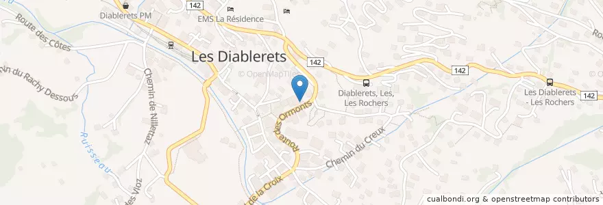 Mapa de ubicacion de La Diablotine en Suíça, Vaud, District D'Aigle, Ormont-Dessus.