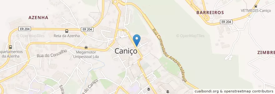 Mapa de ubicacion de Capitán Soda en Португалия, Santa Cruz, Caniço.