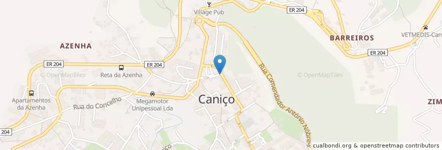 Mapa de ubicacion de Snackbar Mata Bicho en Portugal, Santa Cruz, Caniço.