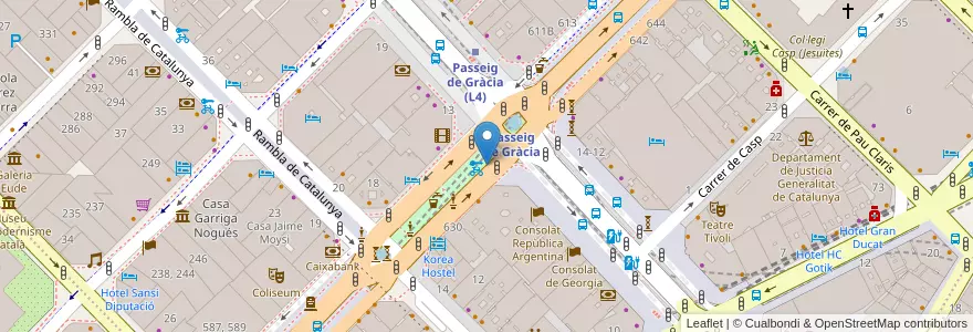 Mapa de ubicacion de 287 - Gran Via de les Corts Catalanes 632 en Испания, Каталония, Барселона, Барселонес, Барселона.