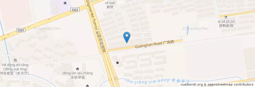 Mapa de ubicacion de 元始纸上烤肉 en 중국, 상하이, 민항구.