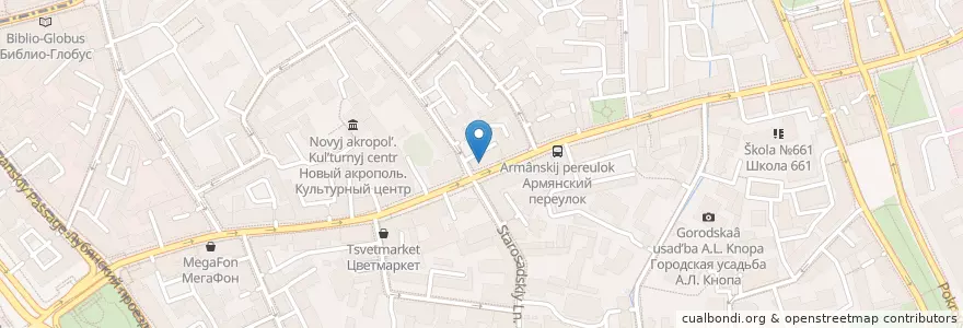 Mapa de ubicacion de Мосдонер en 俄罗斯/俄羅斯, Центральный Федеральный Округ, Москва, Центральный Административный Округ, Басманный Район.