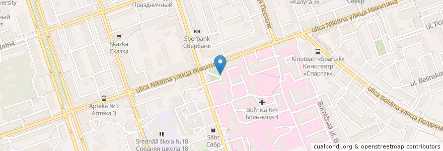 Mapa de ubicacion de Уличная библиотека en Rusia, Distrito Federal Central, Óblast De Kaluga, Городской Округ Калуга.
