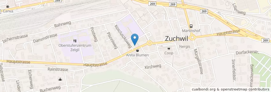 Mapa de ubicacion de Widder en 瑞士, Solothurn, Amtei Bucheggberg-Wasseramt, Bezirk Wasseramt, Zuchwil.