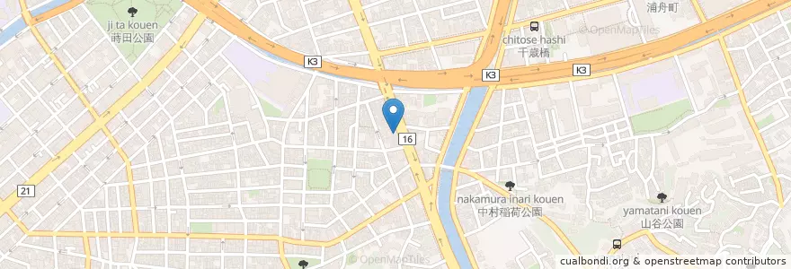 Mapa de ubicacion de 蕎麦処 東京庵 en 일본, 가나가와현, 요코하마시, 南区.