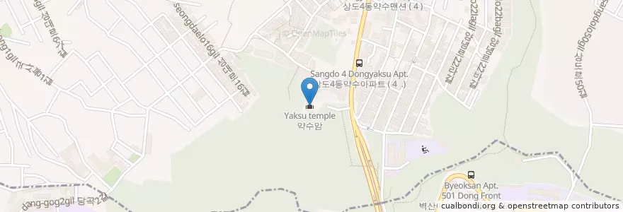 Mapa de ubicacion de Yaksu Buddhist Temple en South Korea, Seoul, Dongjak-Gu, Sangdo 4(Sa)-Dong.